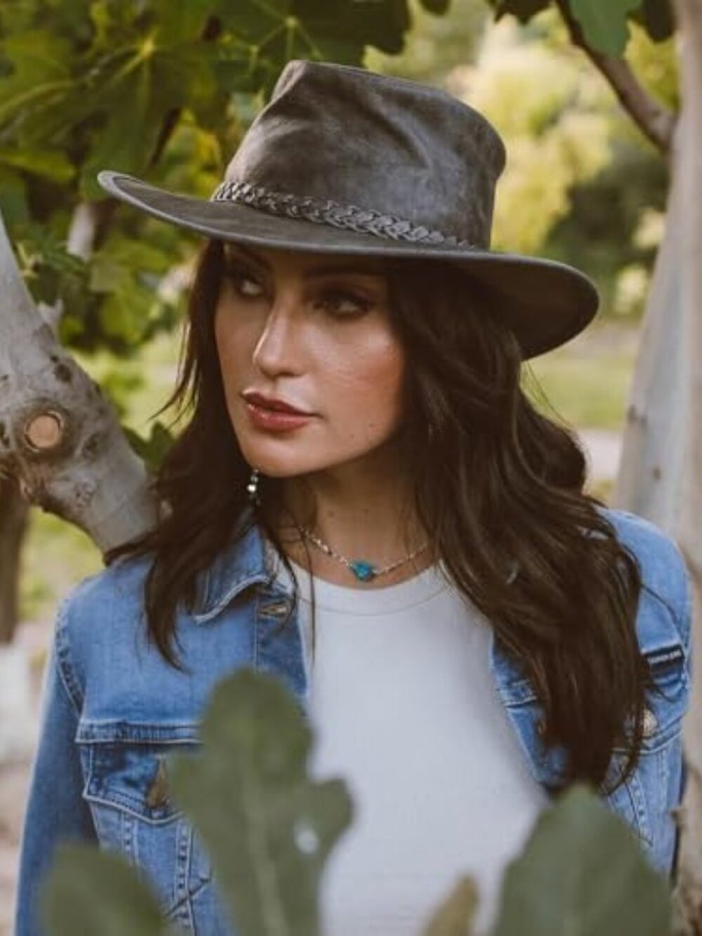 Womens Crusher Leather Cowboy Hat American Hat Makers Premium Crushable Outback